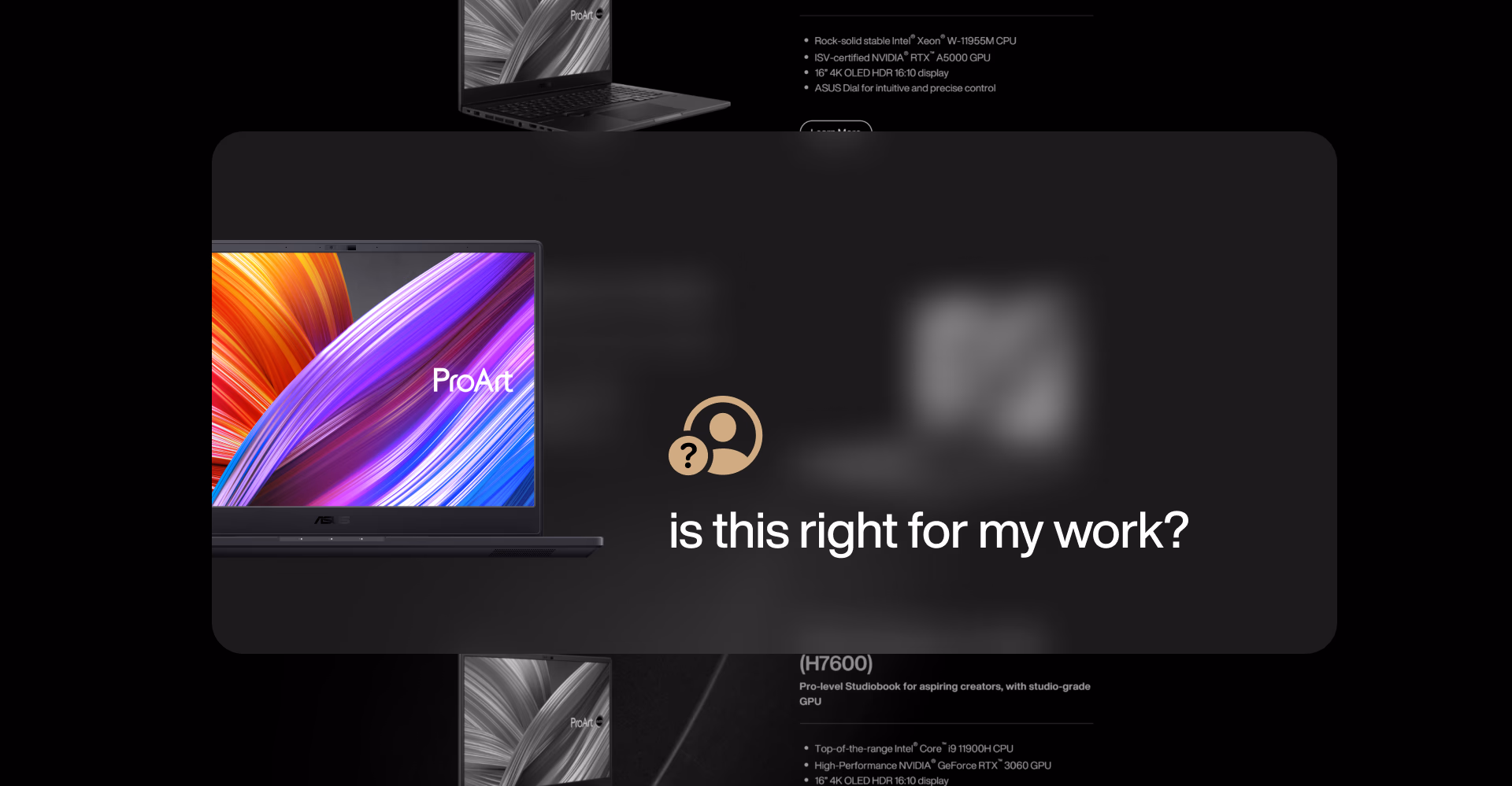 The original ProArt site — product grids and disconnected pages with no evaluation path.